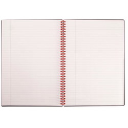Oxford Black’n’Red spiralblok PP A4 linjeret