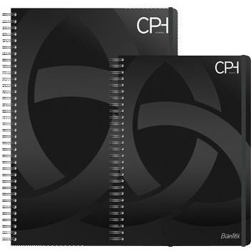 Bantex CPH A4+ notesbog linjeret sort