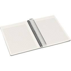 Leitz Office notesblok A4 kvadreret 90ark grå