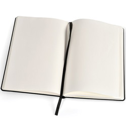 BNT PU Notebook A6 uden linjer i sort