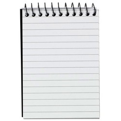 Bantex spiralblok A7 linjeret sort