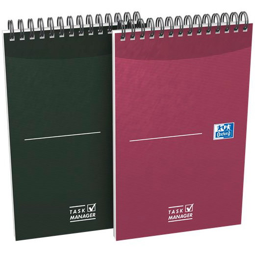 Oxford Task Manager notesblok 125x200mm assorteret