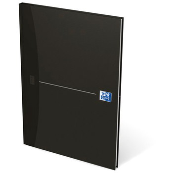 Oxford Smart Black indbunden notesbog A4 linjeret