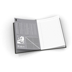 Oxford Smart Black indbunden notesbog A4 linjeret