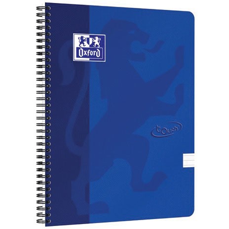 Oxford Touch A4+ notesbog 140ark linjer blå