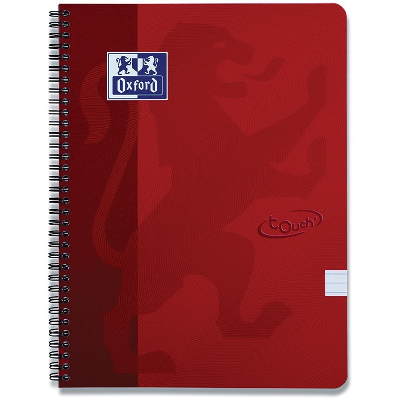 Blok A4+ Oxford Touch rød 140 sider 90 g lin.