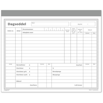 Mayland dagseddel 200x148mm 