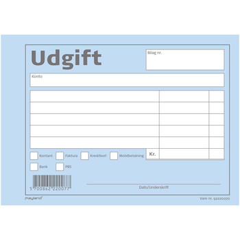 Mayland udgiftsbilag 145x105mm  