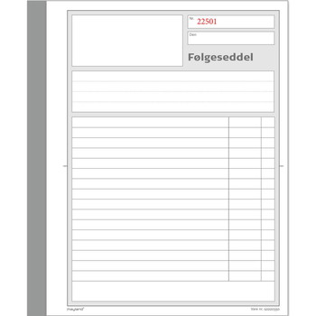 Mayland følgeseddel 148x200mm 