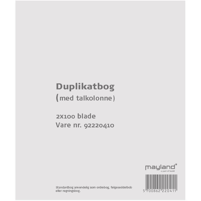 Mayland duplikatbog 126x148mm 