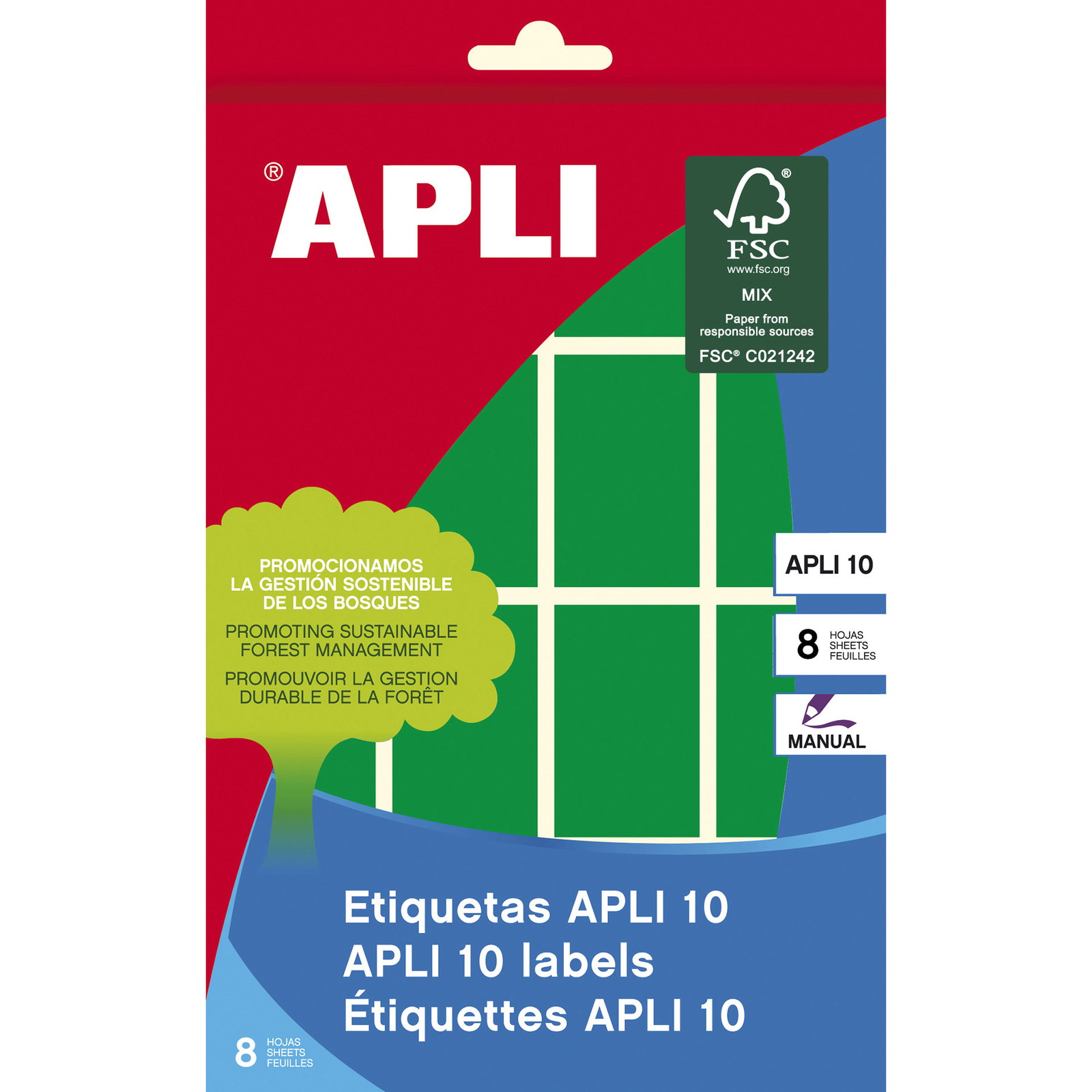 Apli etiketter 40x25mm grøn 128stk