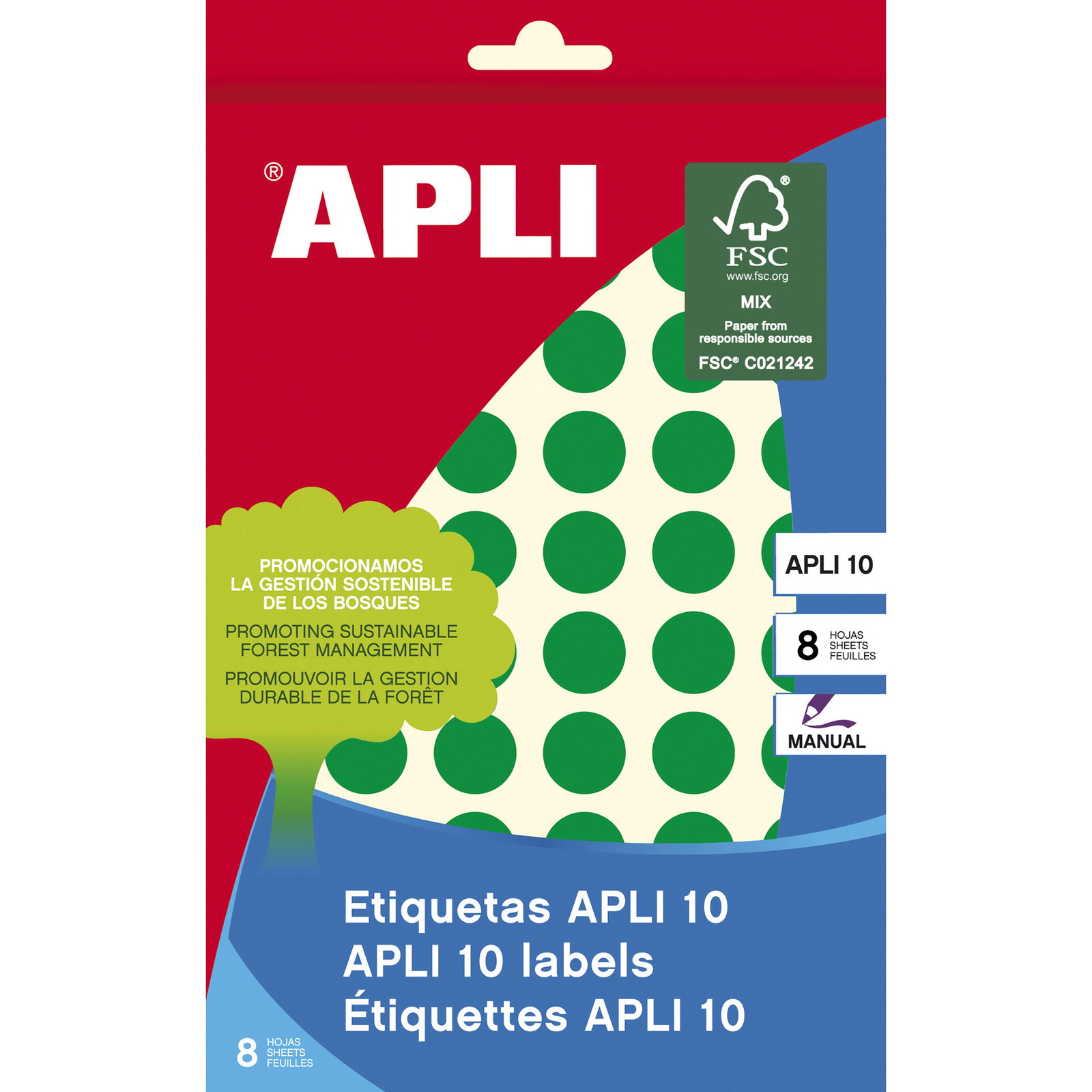 Apli farvedots Ø13mm grøn 616stk