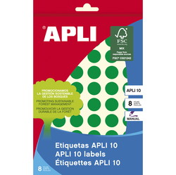 Apli farvedots Ø13mm grøn 616stk