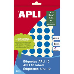 Apli farvedots Ø13mm blå 616stk