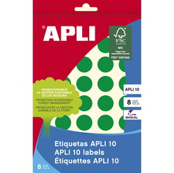 Apli farvedots Ø19mm grøn 320stk