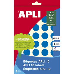 Apli farvedots Ø19mm blå 320stk