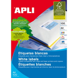 Apli multietiketter 210x297mm hvid