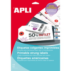 Apli manillamærker på ark 36x53mm 200g hvid