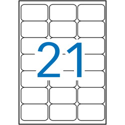 Apli multietiketter 63,5x38,1mm hvid