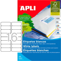 Apli multietiketter 99,1x34mm hvid