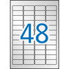 Apli 45,7 x 21,2 mm etiketter sølv 