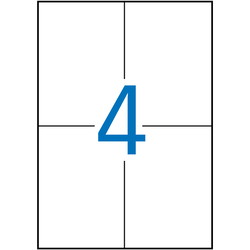 Apli polyester etiketter 105x148mm hvid
