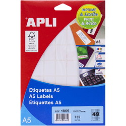 Apli Print & Write etiketter 19x27mm