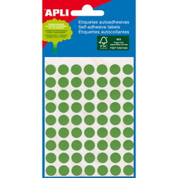 Apli etiketter Ø8mm grøn 288stk