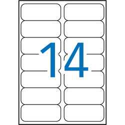 Apli 99,1 x 38,1 mm etiketter hvid 