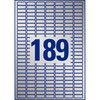 Avery L6008-20 etiket 25,4x10mm sølv