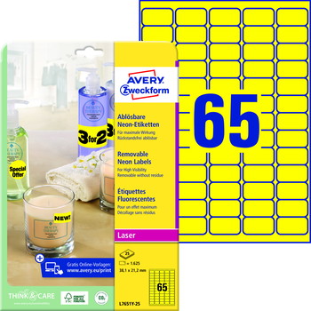 Avery aftagelige etiketter