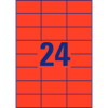 Avery 3448 etiket permanent 70x37mm rød