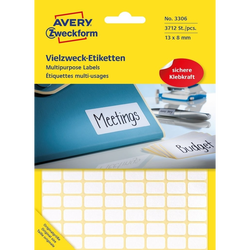 Avery 13x8mm etiketter hvid 3712stk