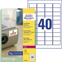 Avery L6140-20 etiket 45,7x25,4mm hvid
