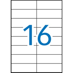 Apli 105 x 37 mm 1600 etiketter i gul