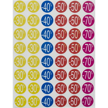 Apli rabatlabels Ø24mm flere farver