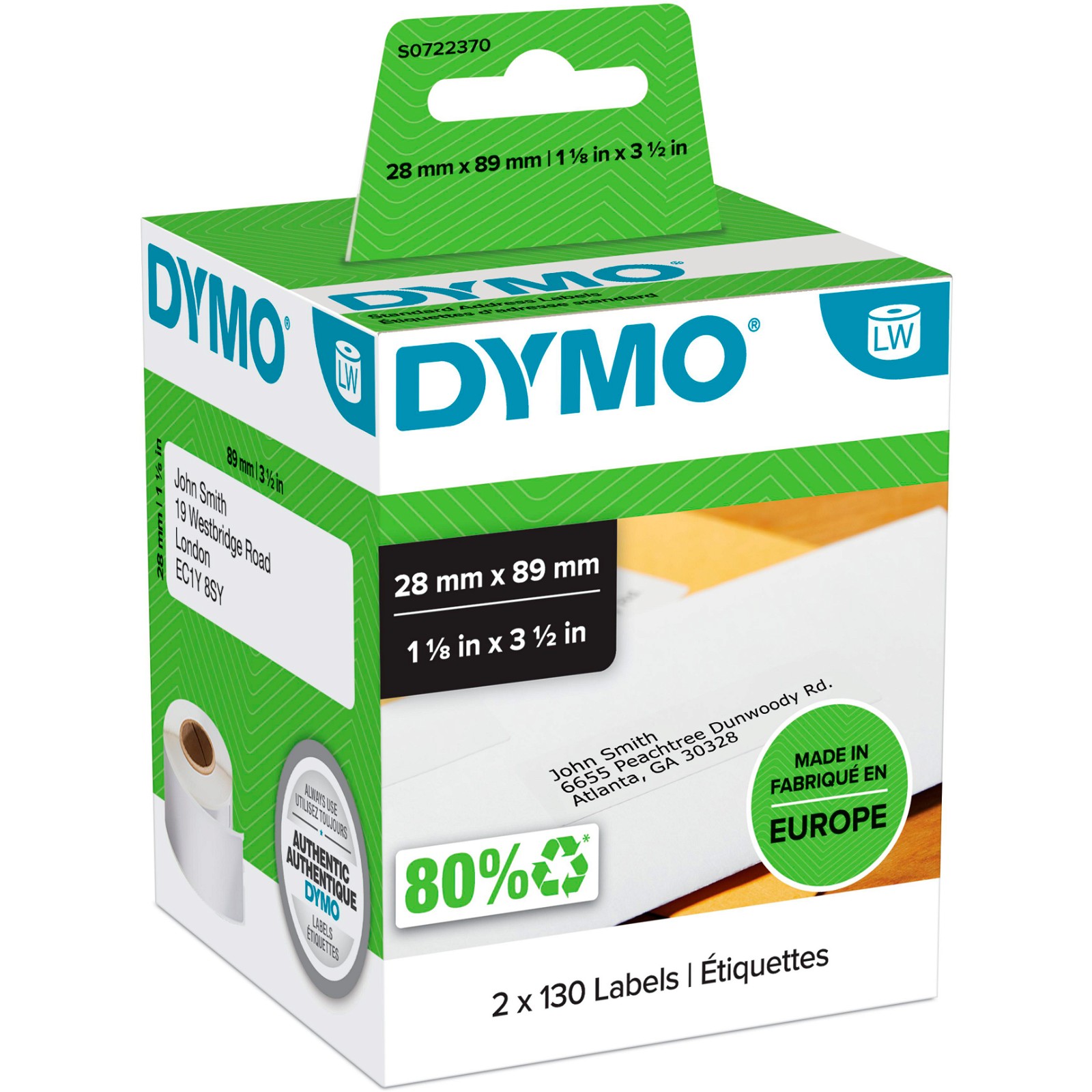 Dymo LabelWriter adresse etiketter 28x89mm