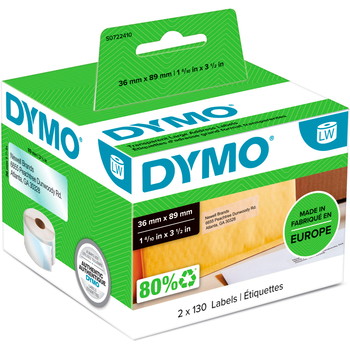 Dymo LabelWriter etiketter 36x89mm transparent