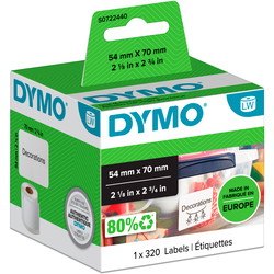 Dymo LabelWriter etiketter 54x70mm hvid