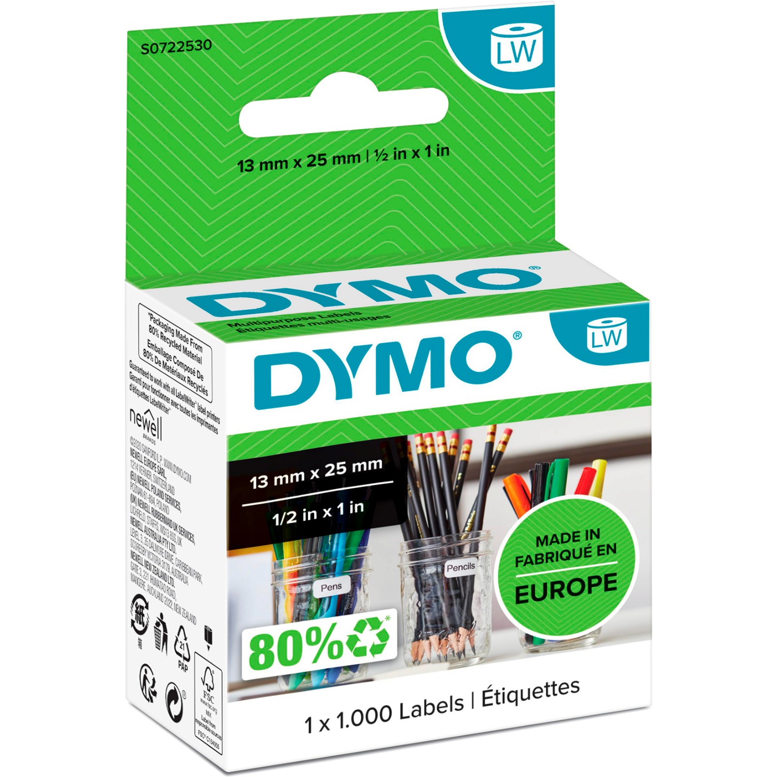 Dymo LabelWriter universal etiketter 13x25mm