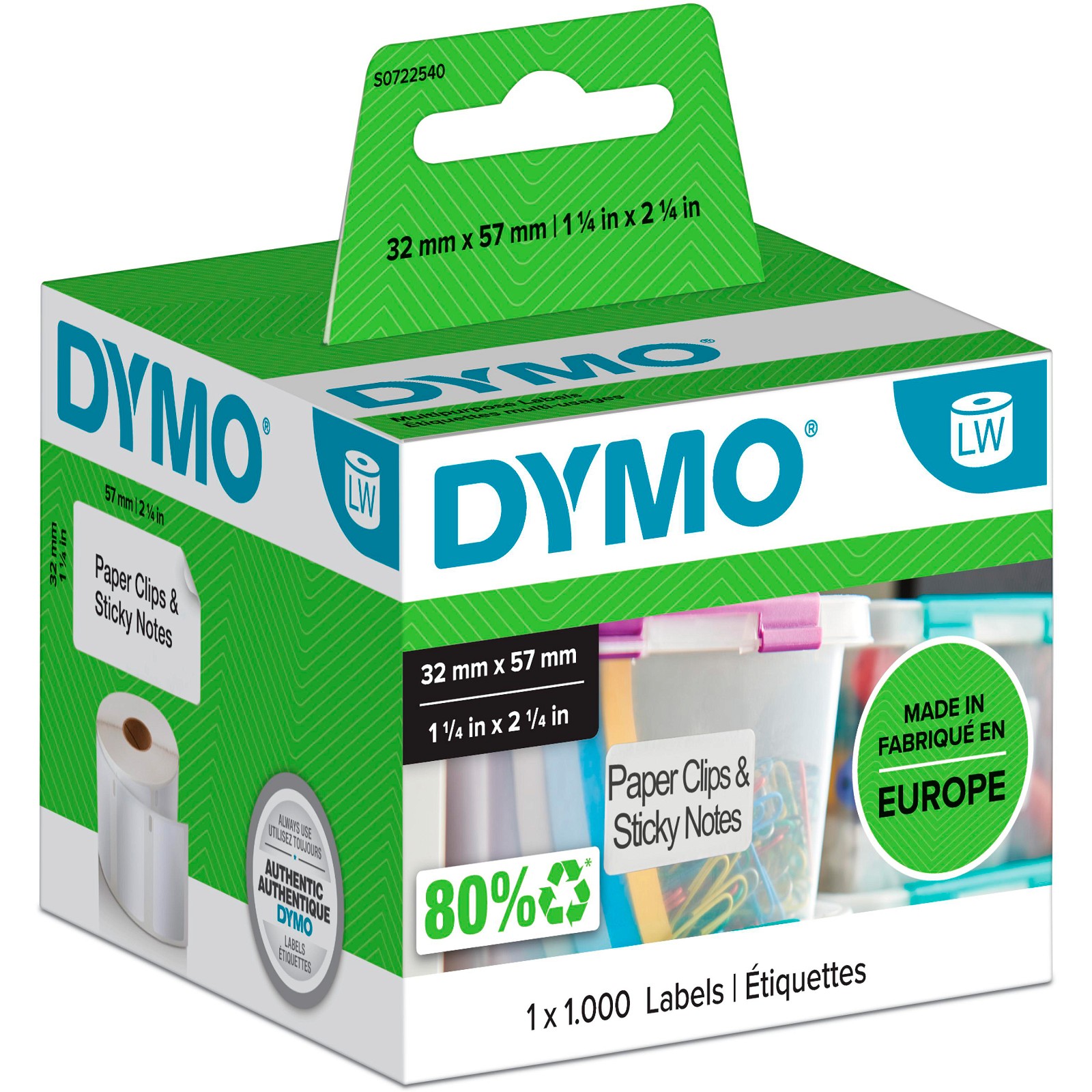 Dymo LabelWriter etiketter 32x57mm hvid