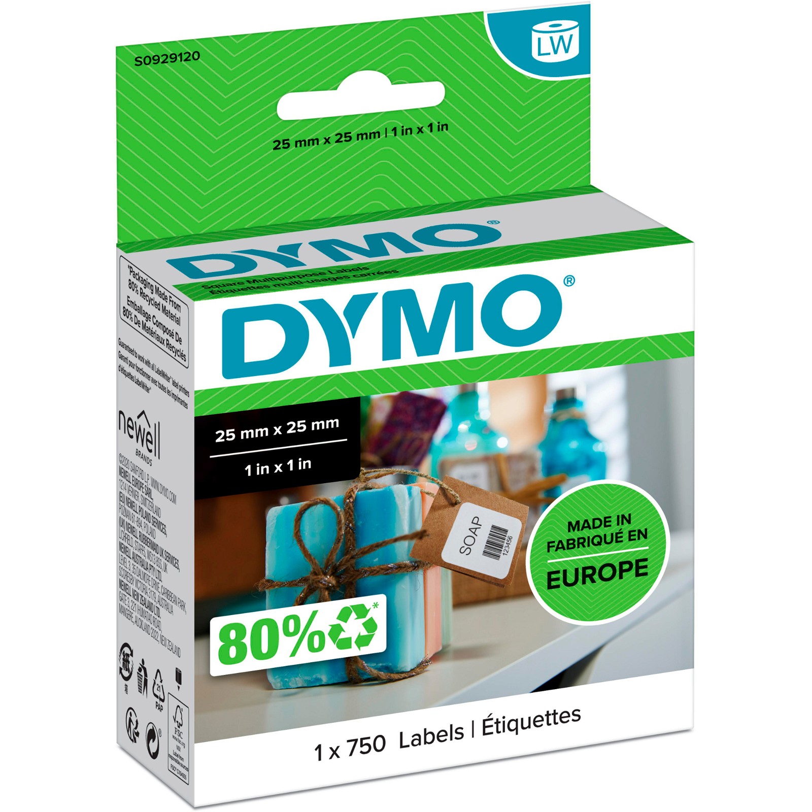 Dymo LabelWriter universal etiketter 25x25mm