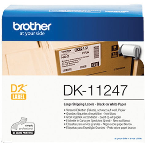 Brother labeletiketter papir 103x164mm 180 stk