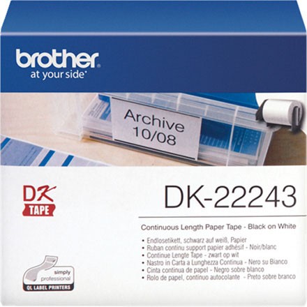 Brother etiketpapir DK-22243 hvid