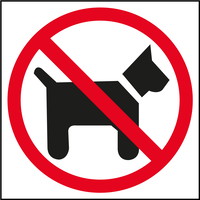 Apli D-sign klistermærke Hunde forbudt 114x114mm