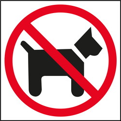 Apli D-sign klistermærke Hunde forbudt 114x114mm