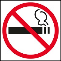 Apli D-sign klistermærke rygning forbudt 114x114 mm
