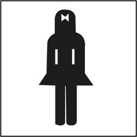 Apli D-sign klistermærke damer 114x114 mm