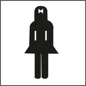 Apli D-sign klistermærke damer 114x114 mm