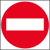 Apli D-sign klistermærke Adgang forbudt 114x114mm